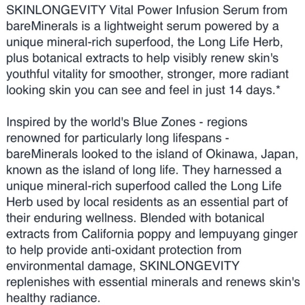 2 Bareminerals Skinlongevity Vital Power Infusion Serums - Picture 6 of 7